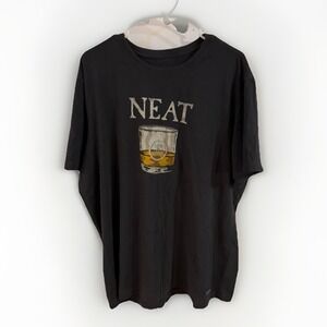 Life Is Good Alcohol Drink NEAT Dark Gray T Shirt Crusher XL